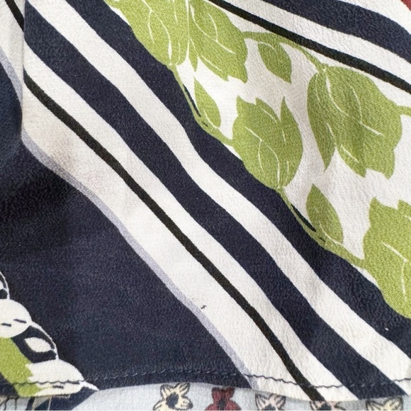 Tory Burch | Printed Pleated Skirt Silk Floral Knee Length Size 12 - Picture 11 of 12